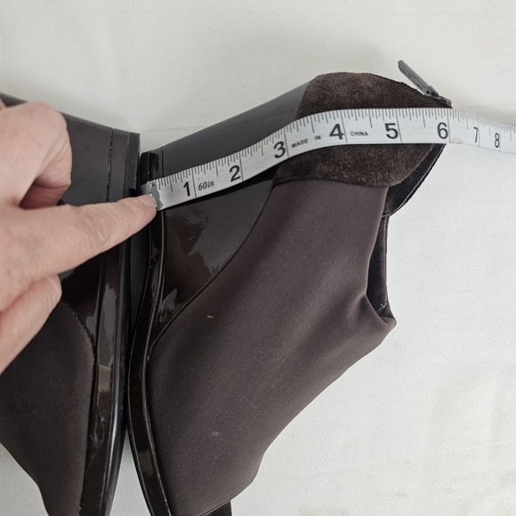 Donald J Pliner Shoe Hanna Open Toe Wedge Ankle Bootie Zip 3.5" Heel Size 7.5M - Picture 9 of 11